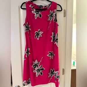 Pink floral formal dress